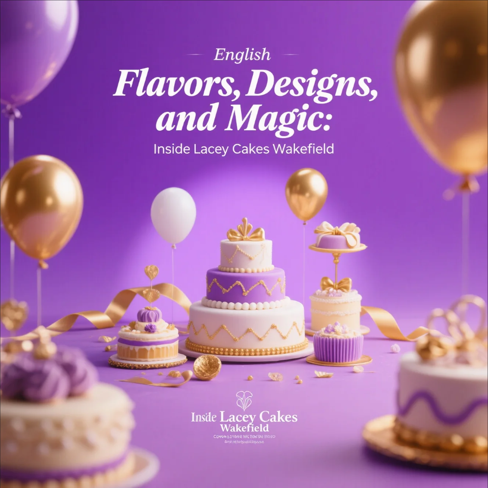 Artistic cakes from Lacey Cakes Wakefield showcasing creative designs and rich flavors