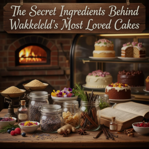 Text: Baker decorating one of Wakefield’s most loved cakes at Lacey Cakes