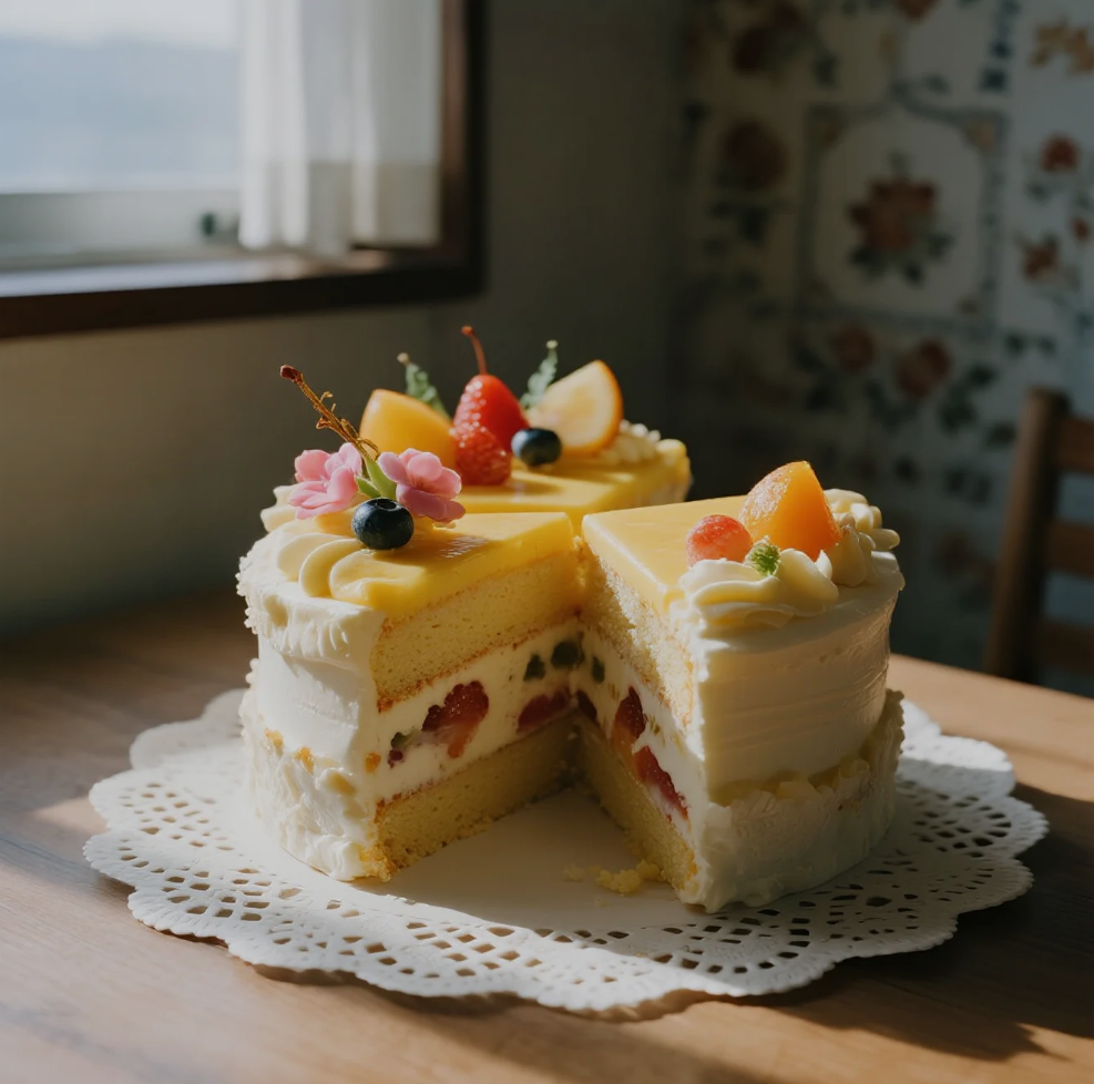 Custom celebration cake from Lacey Cakes Wakefield beautifully decorated for a party