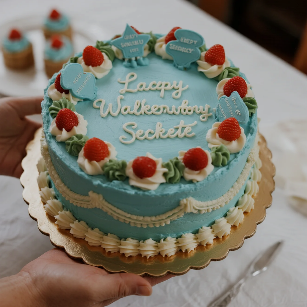 Lacey Cakes Wakefield creating a bespoke decorative cake