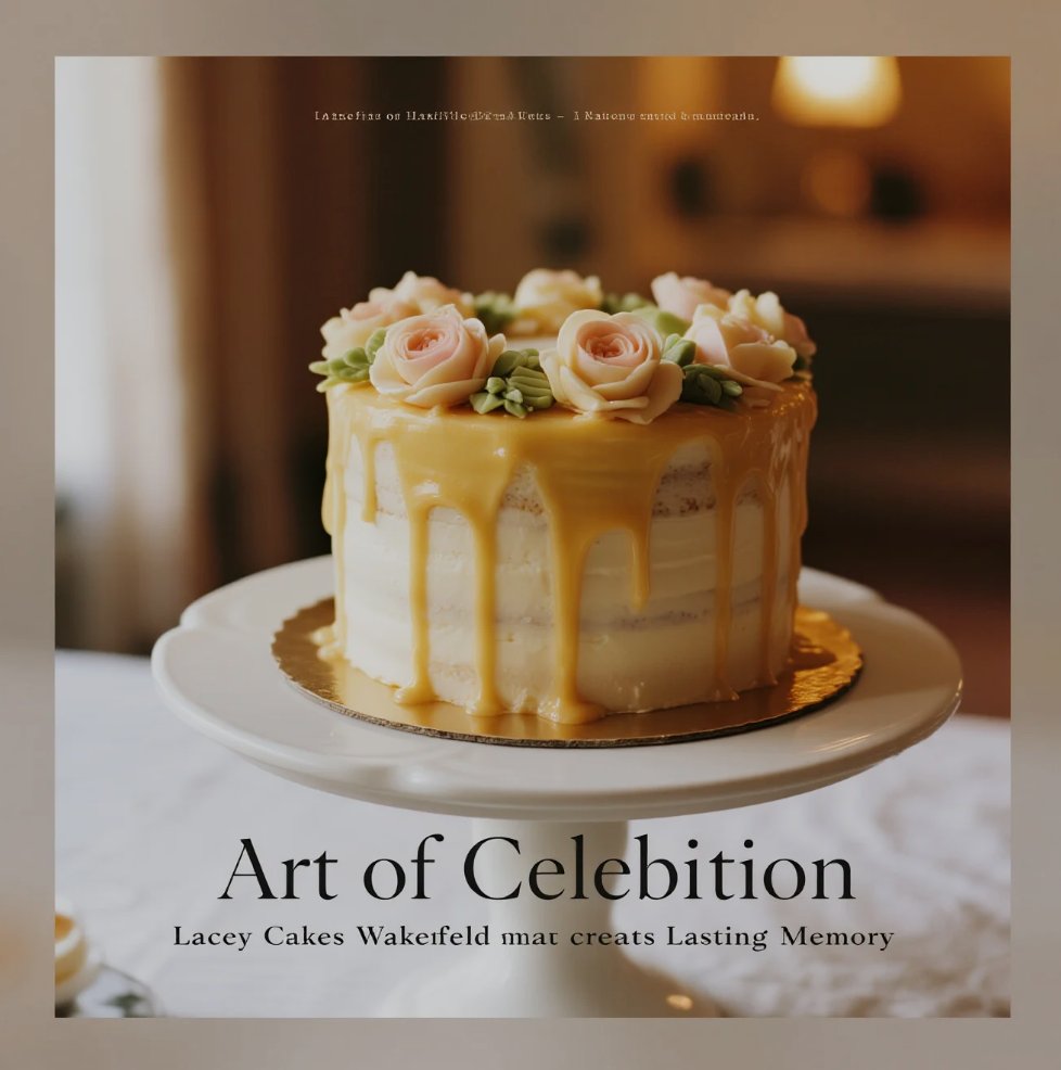 Custom celebration cake by Lacey Cakes Wakefield