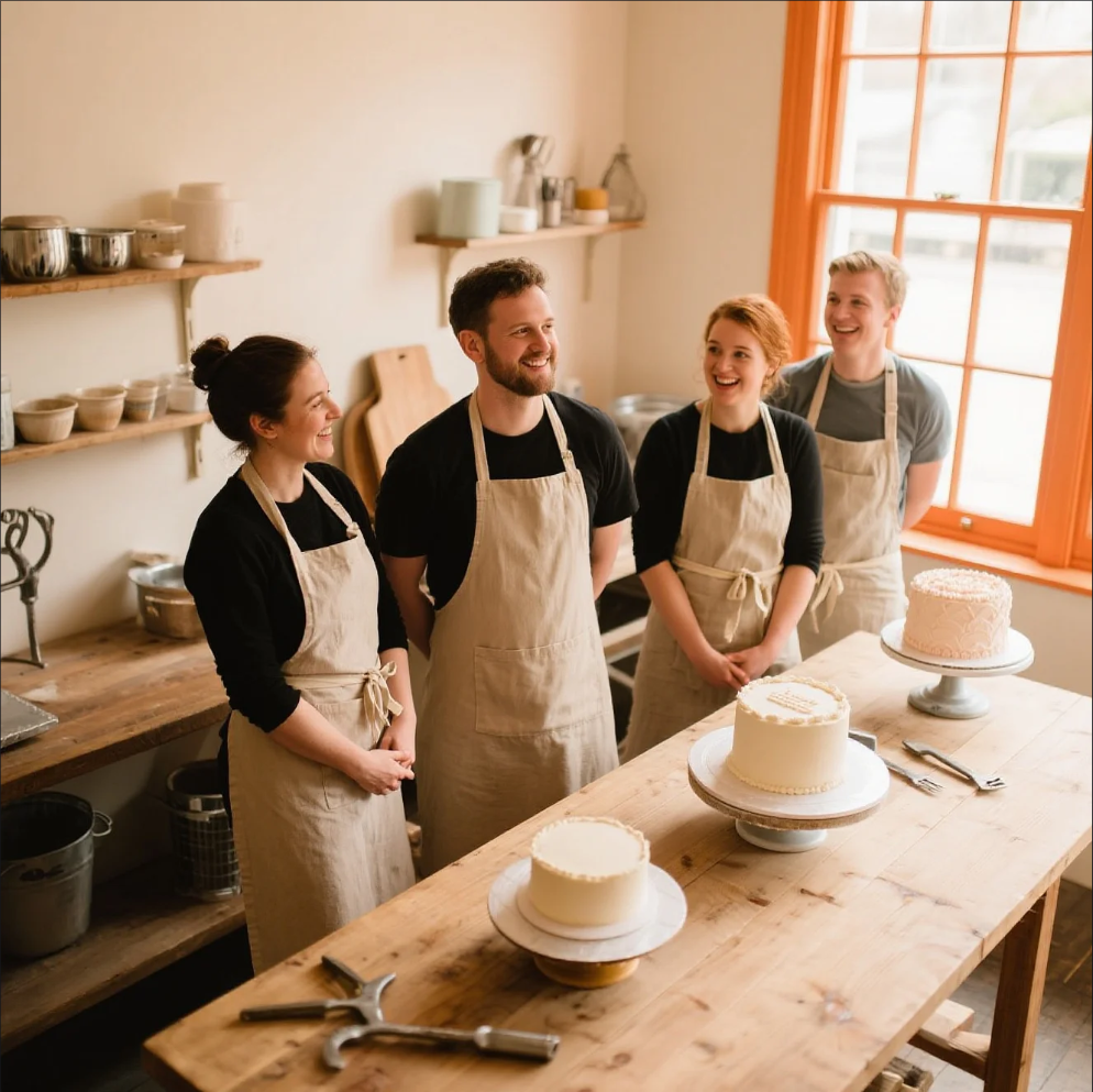 Close-up of handcrafted sugar flowers by Lacey Cakes Wakefield