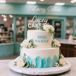 Minimalist monochrome cake with sophisticated finish