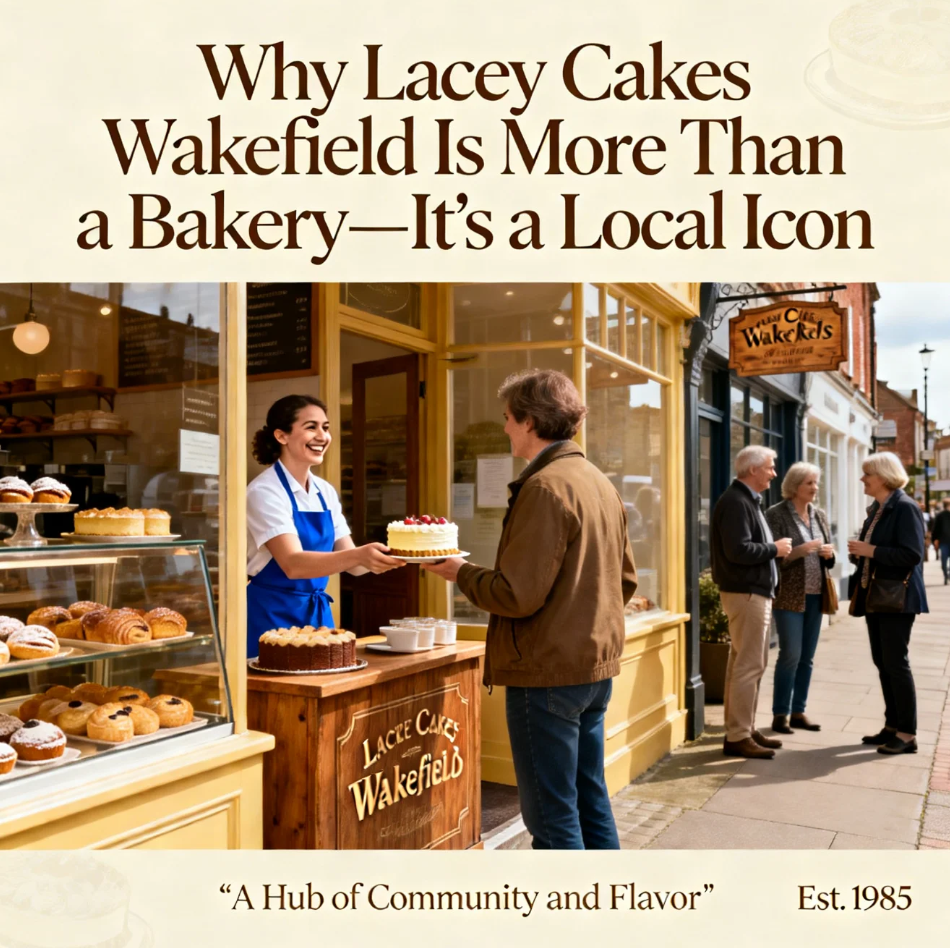 Lacey Cakes Wakefield bakery showcasing custom cakes and local craftsmanship
