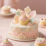 A beautifully handcrafted custom cake from Lacey Cakes Wakefield featuring artistic decorations and vibrant flavors